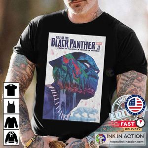 Marvel black panther shirt Rise of Comic Book Cover T Shirt 1