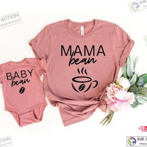 Matching Coffee Lover Mama and Baby Outfit, Mama Baby Matching Fall Shirt, Mama Bean Shirt