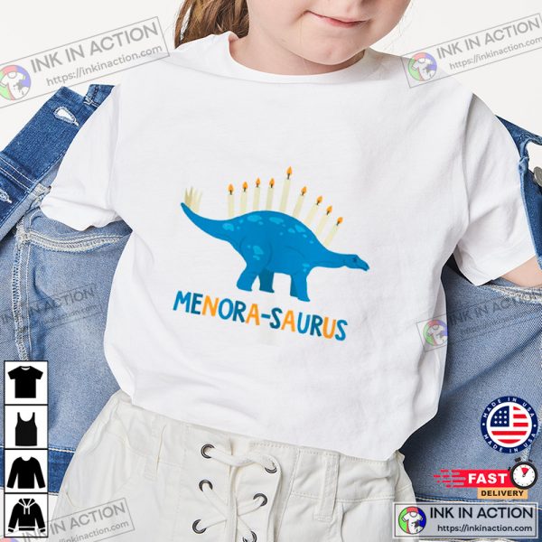 Menora-saurus Cute Hanukkah Menorah Hanukkah Shirt