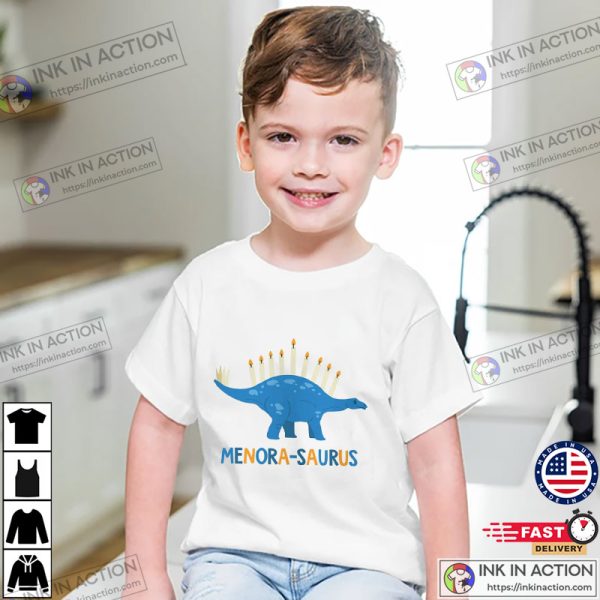 Menora-saurus Cute Hanukkah Menorah Hanukkah Shirt