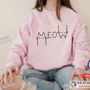 Meow Cat Lover Funny Cat Gift Shirt 4