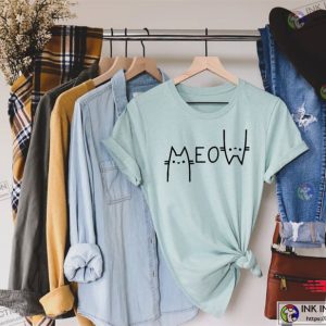 Meow Shirt for Cat Lover Funny Cat T Shirt For Her Cat Lover T Shirt For Women Gift for Cat Lover 2