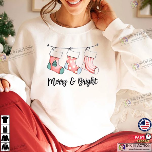 Merry And Bright Merry Christmas Shirt