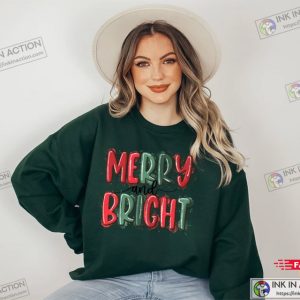 Merry And Bright Sweatshirt Christmas Sweatshirt Christmas Family Sweatshirt Gift For Christmas 2