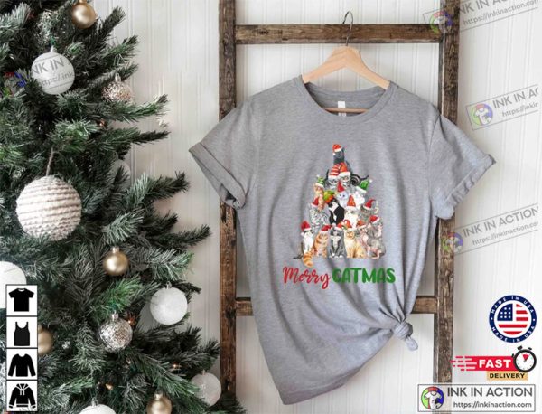 Merry Catmas Shirt, Christmas Cat Shirt, Christmas Gift, Christian Shirt