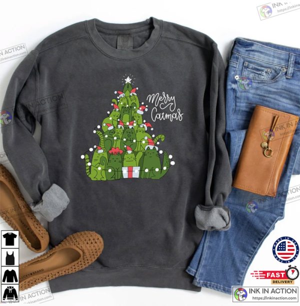 Merry Catmas Christmas Tree Sweater, Christmas Shirt