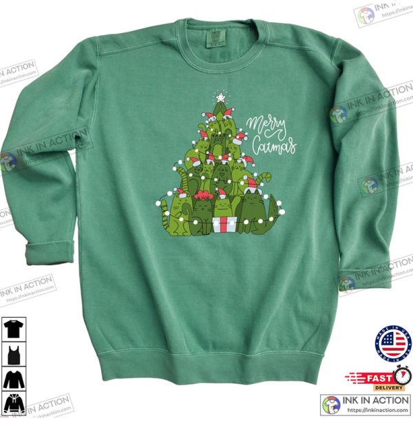 Merry Catmas Christmas Tree Sweater, Christmas Shirt