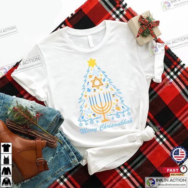 Merry Chrismukkah Shirt Hanukkah Shirt Jewish Gift Chanukah Shirt Festival of Light