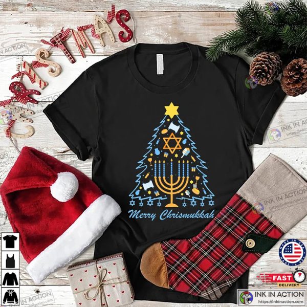 Merry Chrismukkah Shirt Hanukkah Shirt Jewish Gift Chanukah Shirt Festival of Light