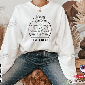 Merry Christmas Family Name Sweatshirt Family Sweater Personalized Christmas Family Sweat Christmas Gift 2