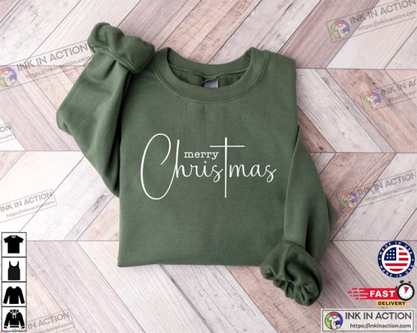 Merry and Bright Merry Christmas T-shirt