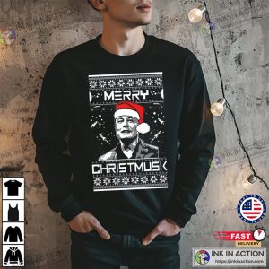 Merry Christmusk Funny Elon Musk Meme Ugly Christmas Sweater Unisex Crewneck Graphic Sweatshirt Musk 1