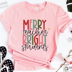 Merry Teacher Bright Students Sweatshirt Retro Christmas Shirt Back To School Shirt Merry Christmas 3