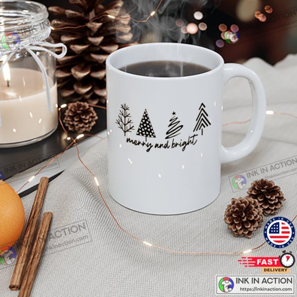 Merry and Bright Christmas Tree Mug