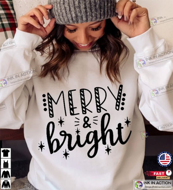 Merry and Bright Christmas Basic Shirt