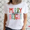 Merry and Bright Basic Christmas Holiday Shirt