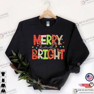 Merry and Bright Sweatshirt Christmas Lights Shirt Christmas Gift Holiday Gift 2