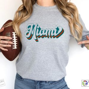 Miami Football Shirt Vintage Miami Football Shirt Retro Miami Football Women Shirt 5