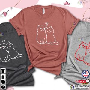 My Pretty Cats Valentines Love Couple Heart Shirt