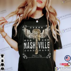 Nashville Tennessee Country Music Guitar Retro Tees