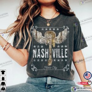 Nashville Tennessee Country Music Guitar Retro Tees