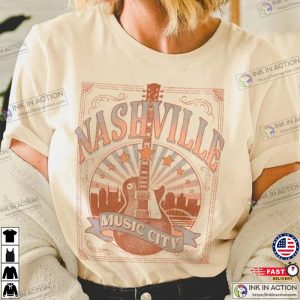 Nashville Music City Graphic Tee Country Music Shirt