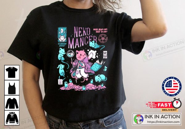 Neko Mancer Kawaii Gothic T-shirt