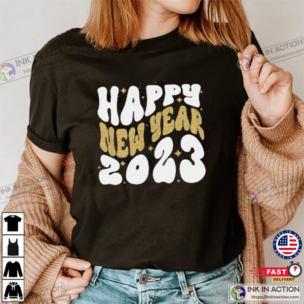 New Years Party Shirt, Retro 2023 New Years Eve Shirt New Year Gift