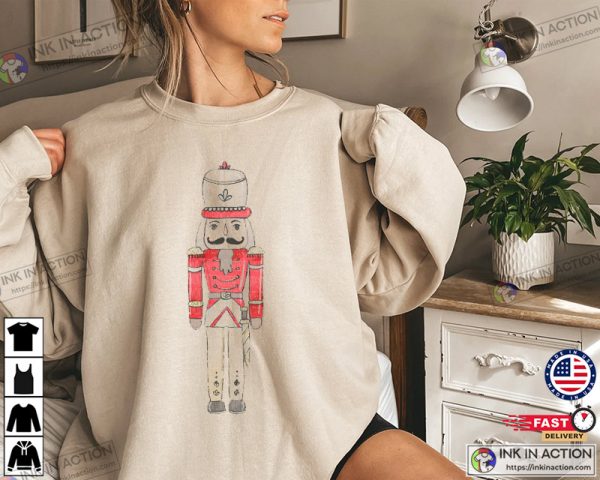 Nutcracker Graphic Basic Christmas Shirt