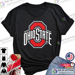 Ohio State Buckeyes Icon Logo Black Officially Licensed T Shirt 1