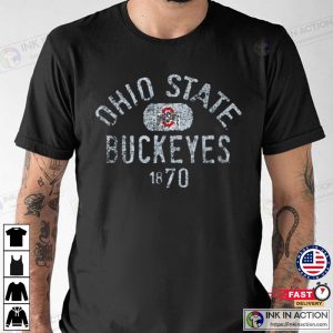 Ohio State Buckeyes Vintage 1870 Black T Shirt 3