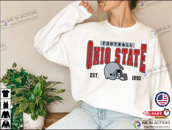 Ohio State Football Vintage Style Football Shirt