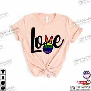 Peace Love Equality Shirt Rainbow Flag Shirt Gay Pride Shirt Pride Month Shirt Gay Rights Shirt 2
