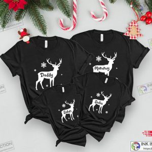 Personalized Reindeer Custom Family Christmas Shirts