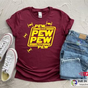 Pew Pew With Drone Funny Star Wars Graphic Tee 1