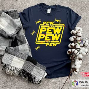 Pew Pew With Drone Funny Star Wars Graphic Tee 4