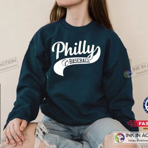 Philadelphia Baseball Skyline Retro Philly Cityscap Vintage Sweatshirt 2