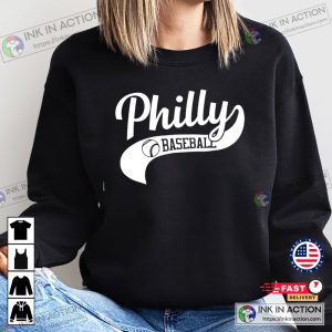 Philadelphia Baseball Skyline Retro Philly Cityscap Vintage Sweatshirt 4