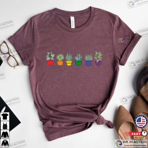 Plant LGBTQ Pride Shirt Gender Neutral Shirt Cute Pride T Shirt LGBTQ Ally Subtle Pride T Shirt 1