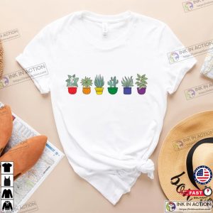 Plant LGBTQ Pride Shirt Gender Neutral Shirt Cute Pride T Shirt LGBTQ Ally Subtle Pride T Shirt 4