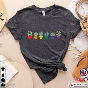 Plant LGBTQ Pride Shirt Gender Neutral Shirt Cute Pride T Shirt LGBTQ Ally Subtle Pride T Shirt 6