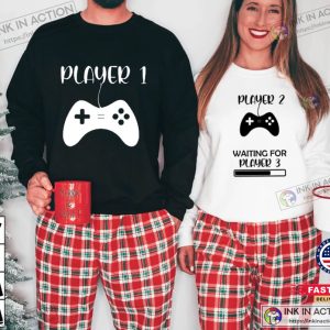 Pregnancy Announcement Christmas Funny Best Couples Shirts