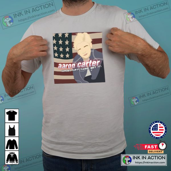 RIP Aaron Carter Album Sticker 90s Style T-Shirt Rest In Peace Shirt