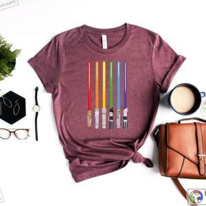 Rainbow Lightsabe Shirt Star LGBT Apparel Cool Wars Colorful Clothes Gay Man T Shirt Inspirational Outfit Pride Flag Gift 3