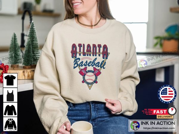 Retro Atlanta Braves Baseball Game Style MLB Shirt