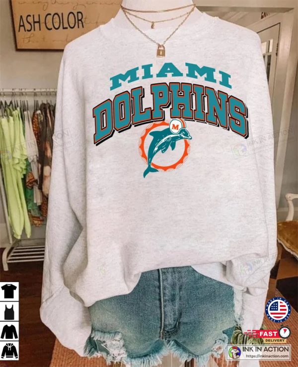 Retro Miami Dolphins Football Team Sweatshirt
