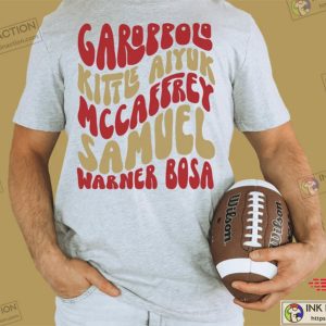Retro San Francisco Football Players Shirt 2022 Season Vintage 49ers Football Crewneck Tshirt 2