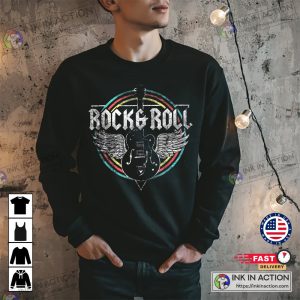 Rock and Roll Sweatshirt Vintage Sweatshirt Guitar Vintage Sweatshirt Music Gift 1