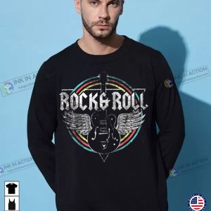 Rock and Roll Sweatshirt Vintage Sweatshirt Guitar Vintage Sweatshirt Music Gift 3