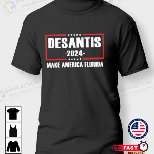 Ron Desantis 2024 Make America Florida Mens Political Graphic Tee 1